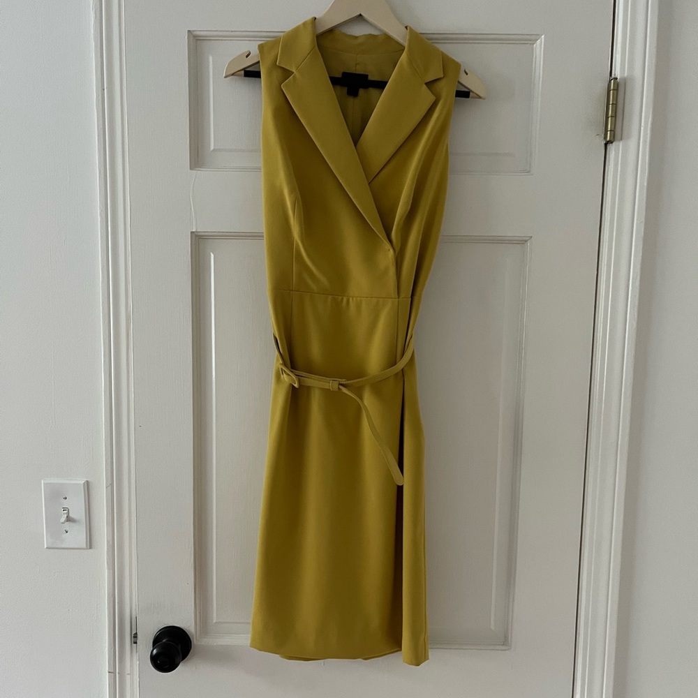 Banana Republic Mustard Yellow Belted Dress
